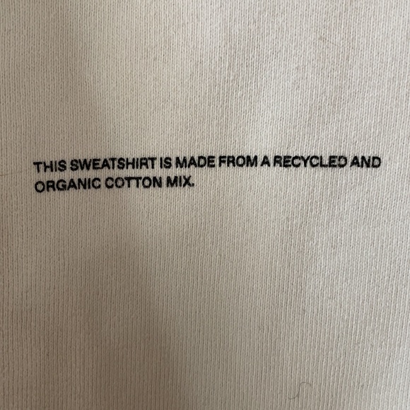 Pangaia Recycled Cotton Crewneck Sweatshirt - Off White - XS - Picture 3 of 8
